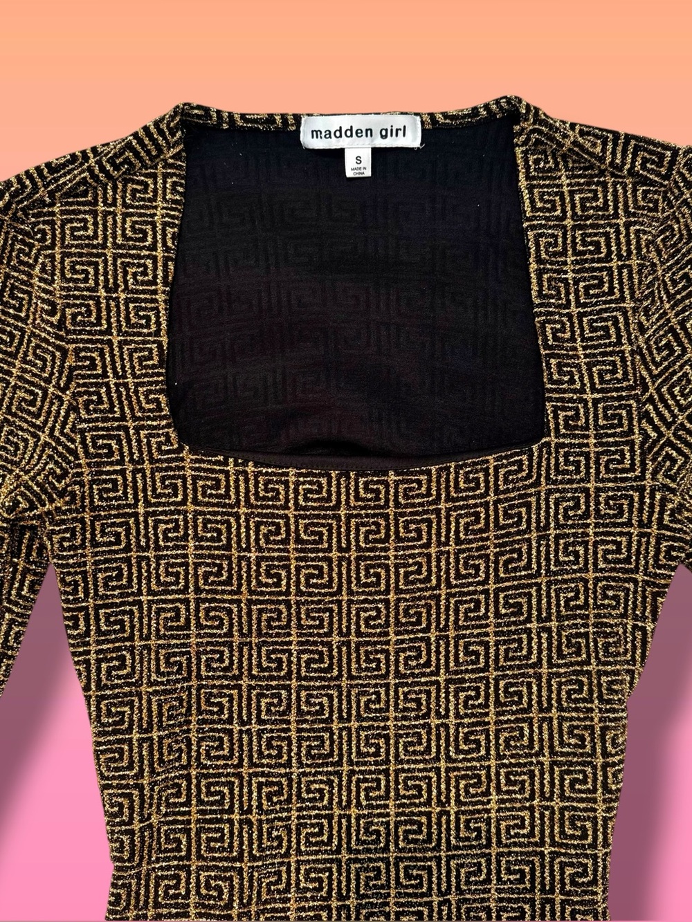 Madden Girl geometric metallic dress - Picture 4 of 9